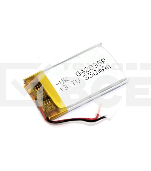 Аккумулятор Li-Pol (батарея) 4*20*35мм 2pin 3.7V/350mAh