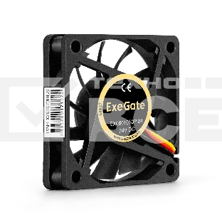 Вентилятор для корпуса ExeGate EX06010S3P-24 черный, 60 мм, 3000 об/мин, 24.1 дБ, 3 pin