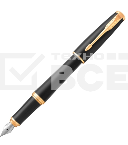 Ручка перьевая Parker Urban Core F309 (CW1931593) Muted Black GT F сталь нержавеющая подар.кор.