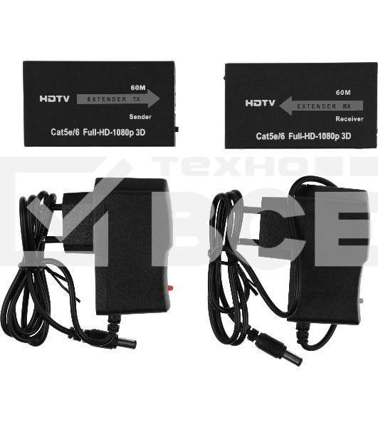 Адаптер аудио-видео Premier 5-877 HDMI (f)/RJ45 черный