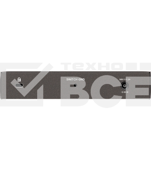 Неуправляемый коммутатор D-Link DGS-1008P/F3A с 8 портами 10/100/1000Base-T (4 порта PoE 802.3af/at, PoE-бюджет 60 Вт)