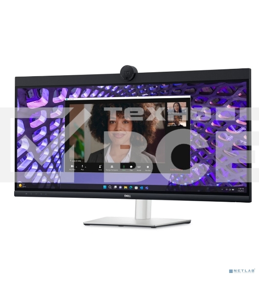 Монитор 34' Dell P3424WEB IPS 3440x1440, 60 Гц, 5 мс, 21:9, 300 кд/м2, 1xHDMI, 1хDP, 2хUSB-C, RJ-45, 1x3.5 мм, черный/серебристый