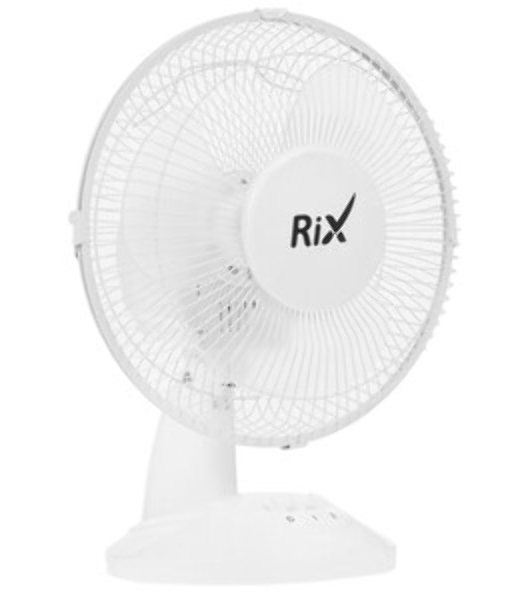 Вентилятор Rix RDF-2200W белый, настольный, 30 Вт, 2 скорости, 22 см