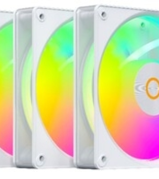 Вентилятор для корпуса Ocypus Gaммa F12 Elite WH ARGB REVERSE BLADE 3 IN 1, 120x120x25мм, 4-PIN PWM, 600-1800 RPM, 26 DBA MAX, HYDRO BEARING
