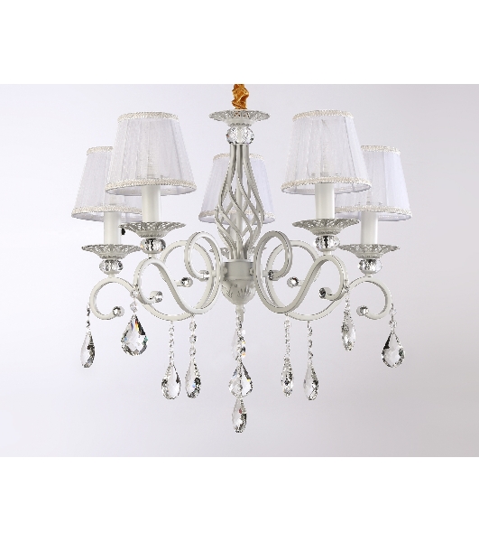 Светильник Ambrella light TR4547/5 WH/SL белый/серебро E14/5 max 40W D565*500