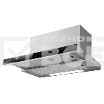 Вытяжка встраиваемая Jet Air BETTA 60/GR/BK / 60 см, 900 куб.м., кнопочное управление, серая + фронтальное черное стекло, фото 1