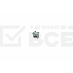 Выключатель клавишный 12V 15А (3с) ON-OFF зеленый с подсветкой Mini Rexant