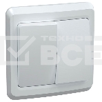 Выключатель 2-кл. СП Вега 10А IP20 ВС10-2-0-ВБ бел. ИЭК EVV20-K01-10-DM, фото 1