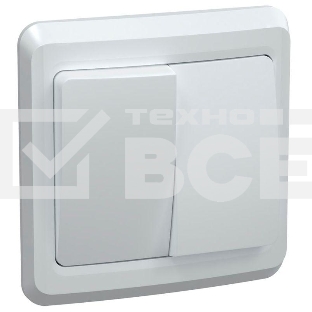 Выключатель 2-кл. СП Вега 10А IP20 ВС10-2-0-ВБ бел. ИЭК EVV20-K01-10-DM