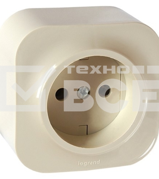 Розетка Legrand 782241 с заземлением без шторок (Слоновая кость)