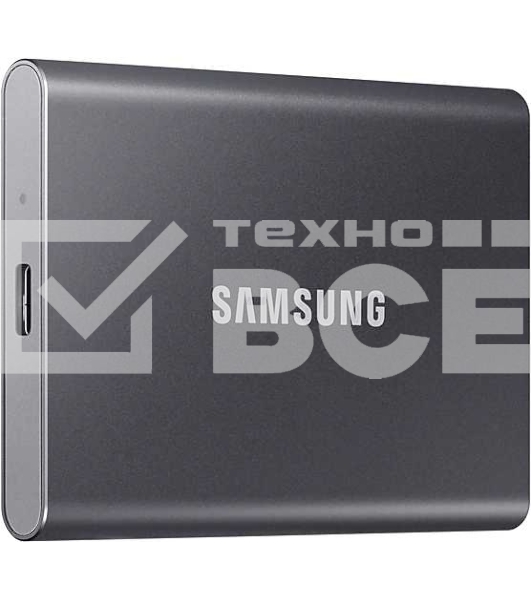 Внешний SSD Samsung T7, 2TB, USB 3.2 Gen 2 Type-C, R/W 1050/1000, титан