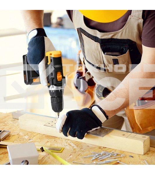 Аккумуляторная дрель DEKO DKCD20FU-Li (063-4103) 20В 1.5Ahx2 63 с набором 63 предмета в кейсе