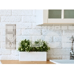 Розетка 2К+З немецкий стандарт 16А 250В с зарядным устройством USB C 1.5А 5В слоновая кость, фото2