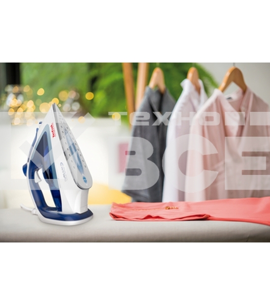 Утюг Tefal FV5715E0, 2200Вт, голубой/белый