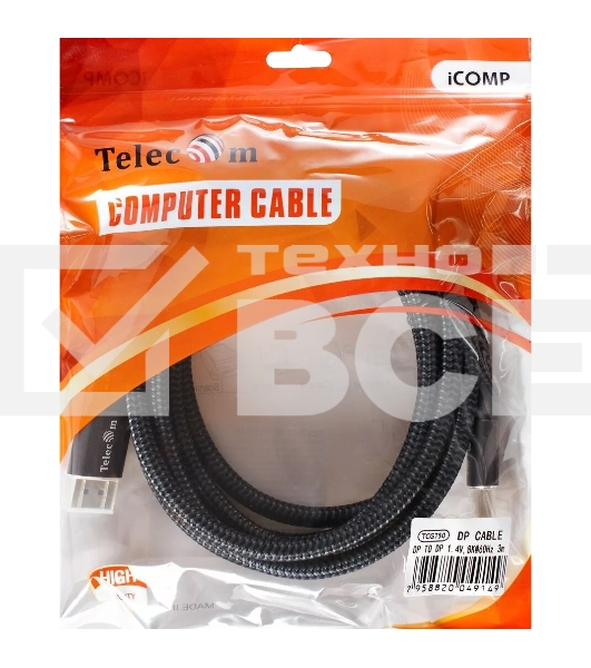Кабель соединительный DP-DP 1.4V 8K@60Hz  3м, Telecom Pro <TCG750-3M>