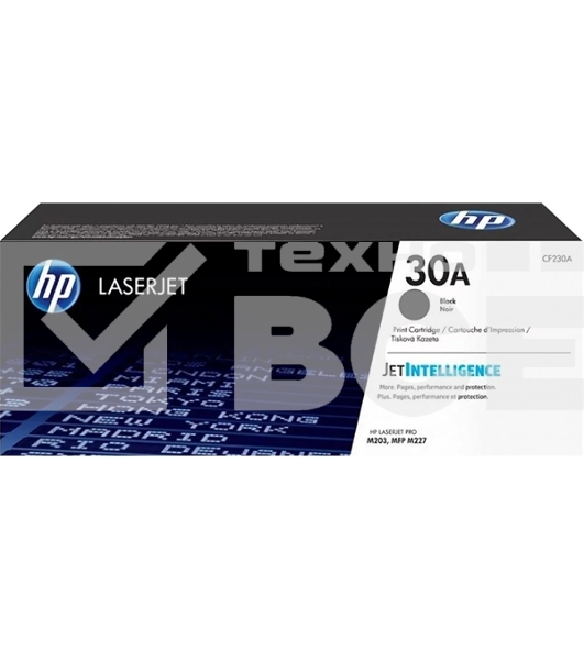 Картридж лазерный HP 30A черный для M203/MFP M227 (1600 стр)