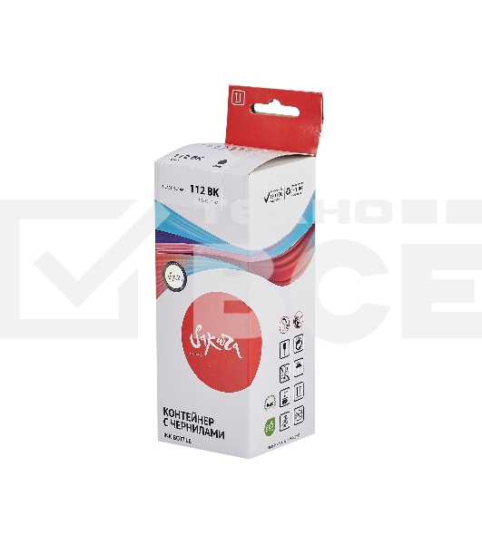 Контейнер с чернилами Sakura C13T06C14A (112 BK) для Epson, черный, 140 мл.