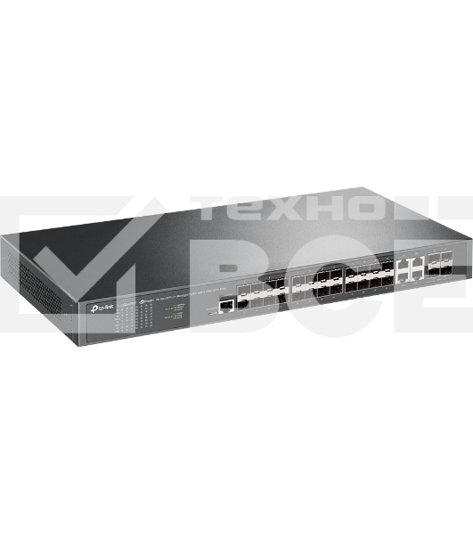 Коммутатор TP-Link JetStream 24-портовый управляемый SFP уровня 2+, 20 гигабитных SFP-портов и 4 гигабитных комбинированных порта SFP/RJ45
