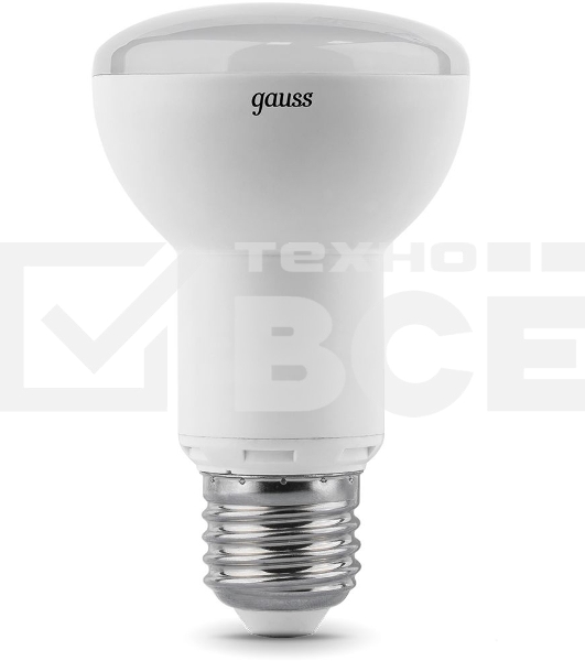 Лампа светодиодная Gauss R63 9Вт цок.:E27 рефлектор 220B 4100K св.свеч.бел.ней. (упак.:10шт) (106002209)