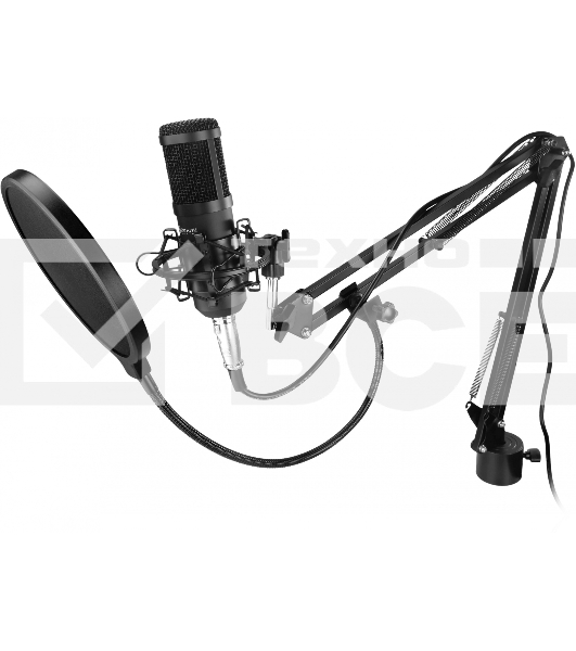 Микрофон проводной Оклик SM-600G 2.5м черный