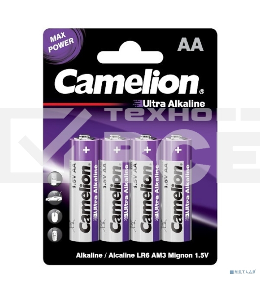 Батарейка Camelion Ultra BL-4 LR6 (LR6-BP4UT, 1.5В) (4 шт. в уп-ке)