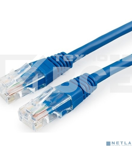 Патч-корд медный UTP Cablexpert PP10-7.5M/B кат.5, 7.5м, литой, многожильный (синий)