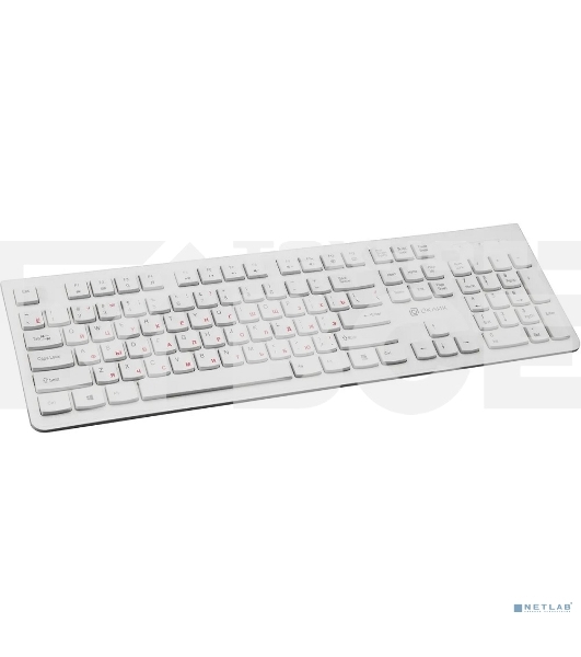 Клавиатура Oklick 505M белый USB slim