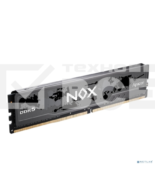 Оперативная память Apacer Nox, DDR5, 16GB (1x16GB), 6200MHz, CL40, UDIMM, с радиатором, черный