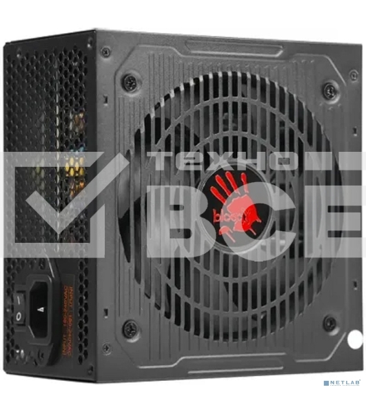 Блок питания Bloody BD-PS500W, 500Вт, 80 PLUS WHITE, 120мм,черный