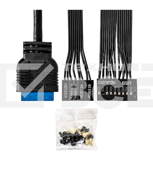 Компьютерный корпус Minitower ExeGate BAA-308U2-UNS500 (mATX, БП UNS500 с вент. 12см, 1хUSB/2хUSB 3.0, HD Audio, черный)