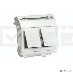 Компьютерная розетка Dkc 76643B R J -45, кат.5Е (2 разъема АМР), белая, 2 мод., фото 1