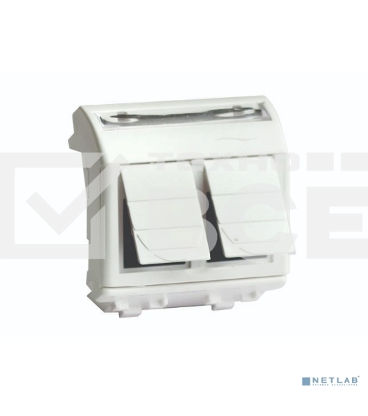 Компьютерная розетка Dkc 76643B R J -45, кат.5Е (2 разъема АМР), белая, 2 мод.