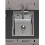 Мойка кухонная из нержавеющей стали BAU SOUL КТ4050S SATIN, сифон EASY CLEAN в комплекте., фото3