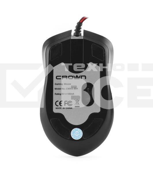 Мышь проводная Crown Gaming CMXG-804 черный, 2000 dpi, USB, кнопки - 9
