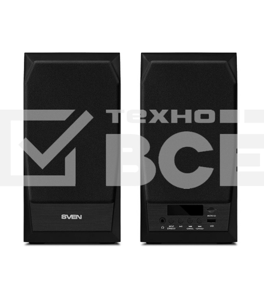 Акустическая система 2.0 SVEN MC-10, чёрный, мощность 2x25Вт (RMS), FM-тюнер, USB/microSD, дисплей, пульт ДУ, Bluetooth SVEN MC-10, чёрный, акустическая система 2.0, мощность 2x25Вт (RMS), FM-тюнер, USB/microSD, дисплей, пульт ДУ, Bluetooth