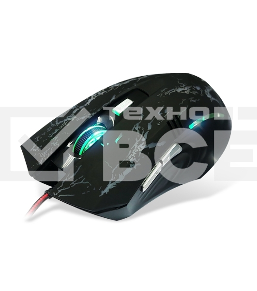 Мышь проводная Crown Gaming CMXG-600 черный, 2200 dpi, USB, кнопки - 6