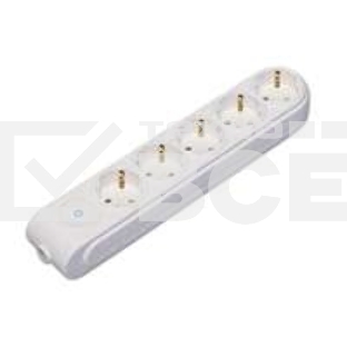 Колодка удлинителя 5-м с заземл. защ. шторки с выкл. Makel N5310000
