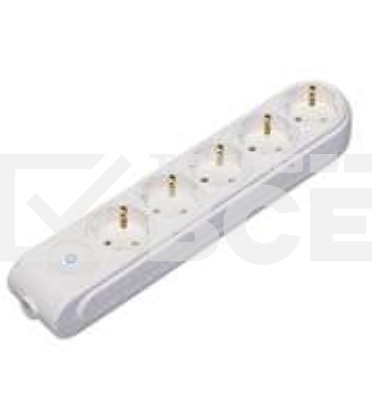 Колодка удлинителя 5-м с заземл. защ. шторки с выкл. Makel N5310000