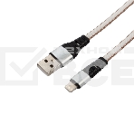 Кабель Rexant USB-Lightning 2.4 A, 1 м, белая нейлоновая оплетка, фото3