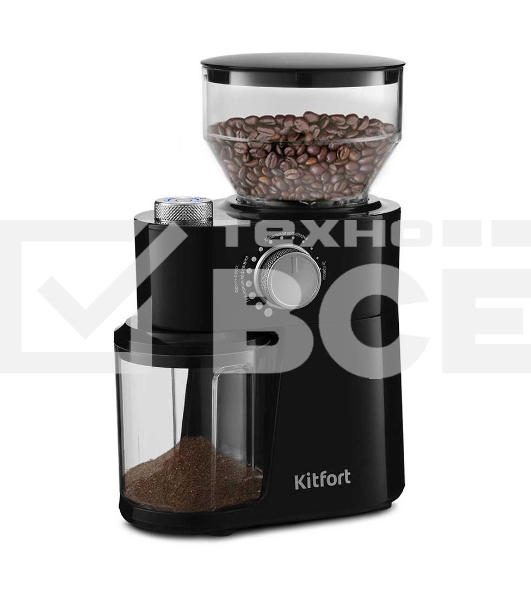Кофемолка Kitfort КТ-741 Мощность 200 Вт.Емкость для молотого кофе 100 г.Емкость резервуара 230 г