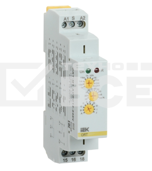 Реле времени ORT многофункциональное 1 конт. 12-240В AC/DC IEK ORT-M1-ACDC12-240V