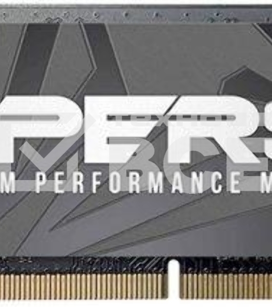 Оперативная память Patriot Steel Series, DDR4, 32GB (1x32 GB), 3200 MHz, CL22, радиатор, чёрный, SO-DIMM