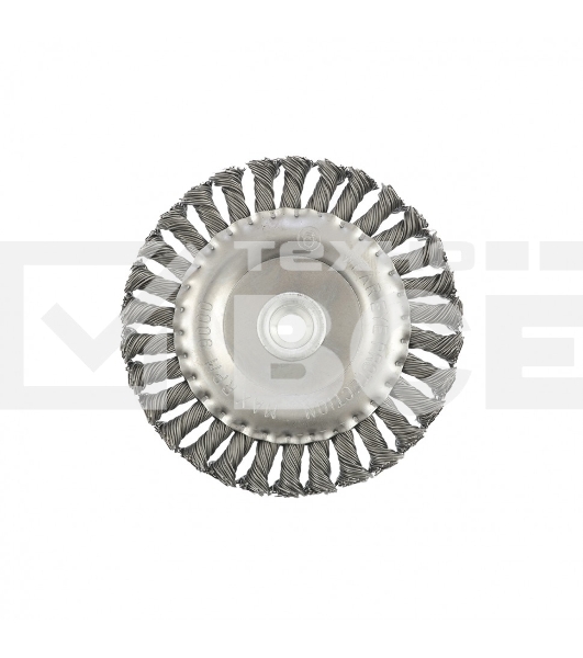 Щетка для УШМ, 150 мм, М14, Плоская, крученая проволока 0,8 мм Matrix