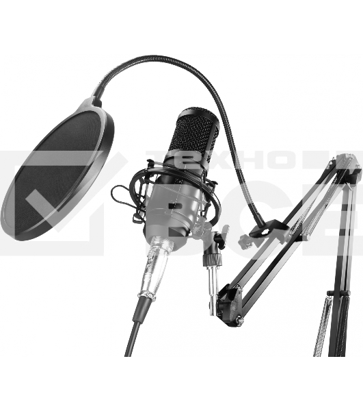 Микрофон проводной Оклик SM-600G 2.5м черный