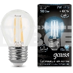 Светодиодная лампа GAUSS 105802207 LED Filament Шар E27 7W 580lm 4100K 1/10/50, фото2