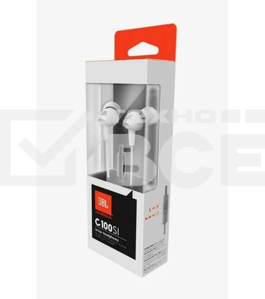 Наушники JBL C100SIU белый