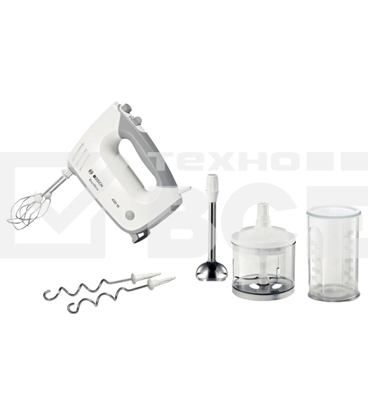 Миксер ручной Bosch MFQ36480 450Вт белый/серый