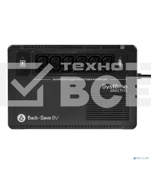 Источник бесперебойного питания Systeme Electriс Back-Save, 600VA/360W, 230V, Line-Interactive, AVR, 6xC13 Outlets, USB charge(type A), USB