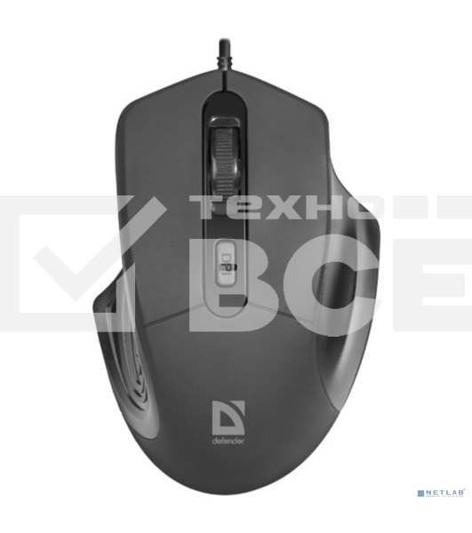 Мышь проводная Defender Datum MB-347 черный, 1600 dpi, USB, кнопки - 4