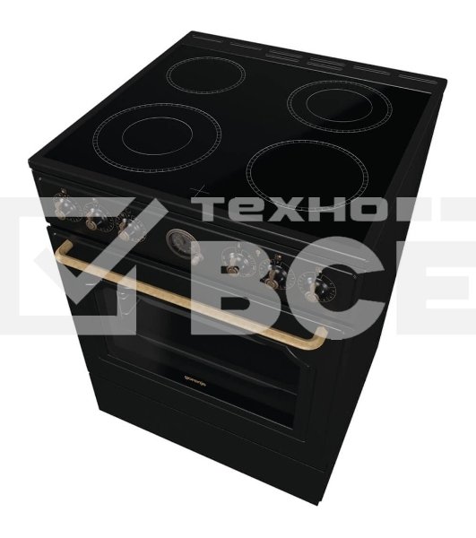 Электрическая плита Gorenje GECS6B71CLB черный стеклокерамика (без крышки)